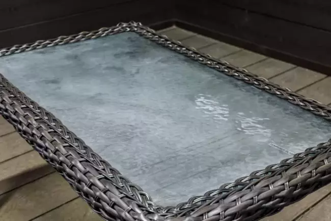 Столик журнальный GIZA (Гиза) 100х71 коричневый из искусственного ротанга