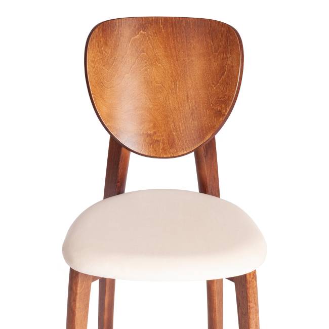 Стул DIAMANTE мягкое сидение / 1 шт. в упаковке бук, 42x42x85см, коричневый, ткань Tenerife Cream коричневый бук