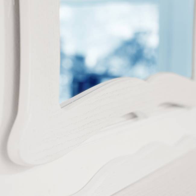 Зеркало навесное Берже 23 белый ясень 97 см х 67 см