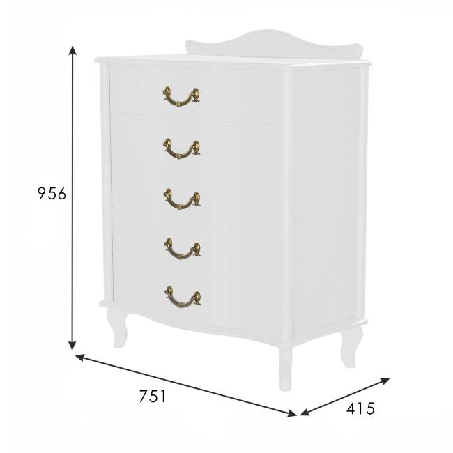 Комод Джульетта молочный дуб Л