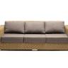 "Боно" лаунж-зона из искусственного ротанга, цвет соломенный