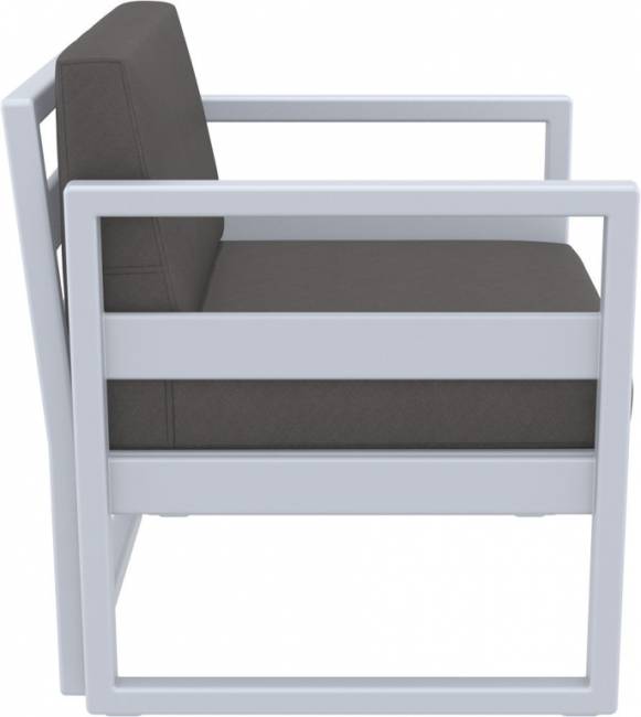 Комплект пластиковой мебели Mykonos XL серебристый, темно-серый