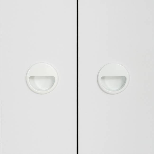 Мебельная стенка в молодёжную комнату Вуди № 23 цвет белый премиум/дуб крафт золотой