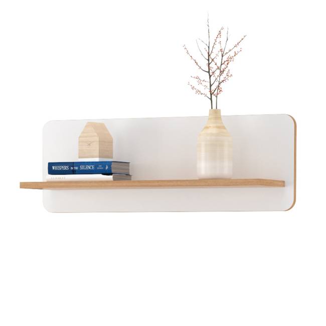 Мебельная стенка в молодёжную комнату Вуди № 23 цвет белый премиум/дуб крафт золотой