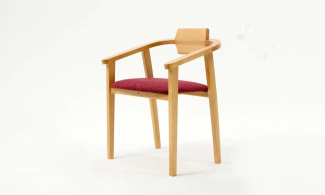 Стул-кресло Челси ПМ натур/красный