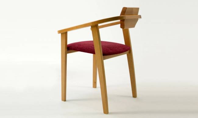 Стул-кресло Челси ПМ натур/красный