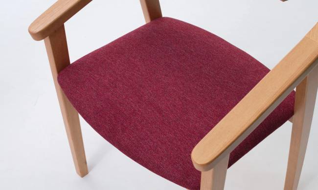 Стул-кресло Челси ПМ натур/красный