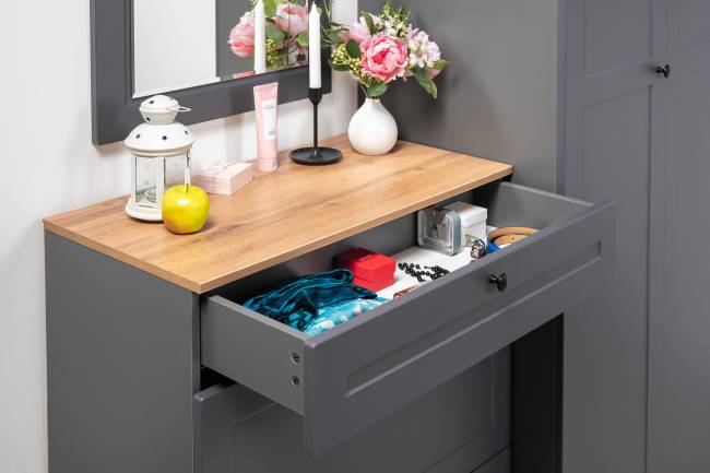 Две тумбы для обуви Остин цвет серый графит/дуб крафт золотой