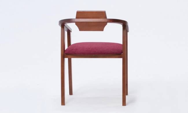 Стул-кресло Челси ПМ орех/красный