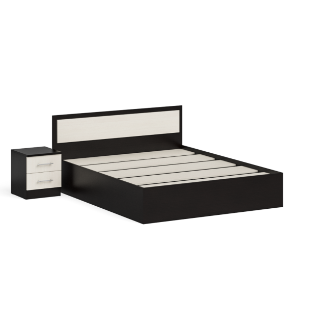 Кровать 1600 с тумбой Фиеста цвет венге/дуб лоредо