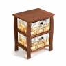 Тумба с 2 ящиками Secret De Maison BEL 2 ( mod. PE-10 ) дерево павловния, мдф, 39x30x46.5см, Brown (коричневый) ткань №HX21 Brown (коричневый) ткань №HX21 дерево павловния, мдф