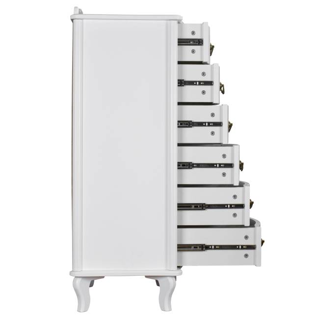 Комод Джульетта узкий 6 ящ., молочный дуб Л