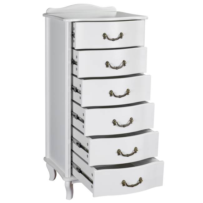 Комод Джульетта узкий 6 ящ., молочный дуб Л