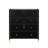 Комод Leset Хайди 9 ящиков Чёрный Чёрный