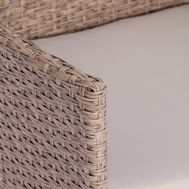 Лаундж сет [диван+2кресла+столик+подушки] (мод.210013 А) пластиковый ротанг, 107х60х83см/60х60х83см/79,5х45,5х34см, серый, ткань DB-11 светло-серый серый, ткань: DB-11 светло-серый пластиковый ротанг