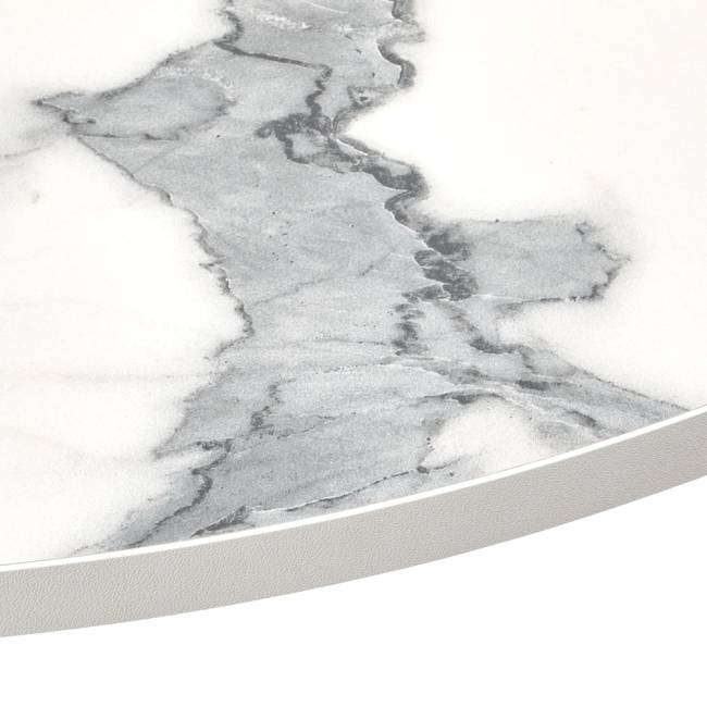 Стол Rudolf круглый раскладной 90-120x90x75см, белый мрамор, белый Стол Rudolf круглый раскладной 90-120x90x75см, белый мрамор, белый