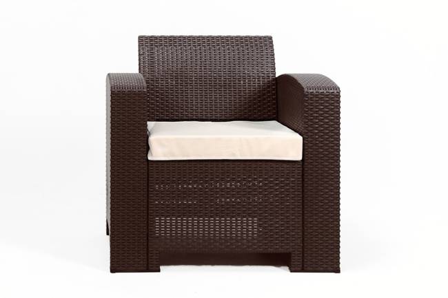 Rattan premium, комплект из 2-х кресел в цвете венге с подушками Rattan premium, комплект из 2-х кресел в цвете венге с подушками