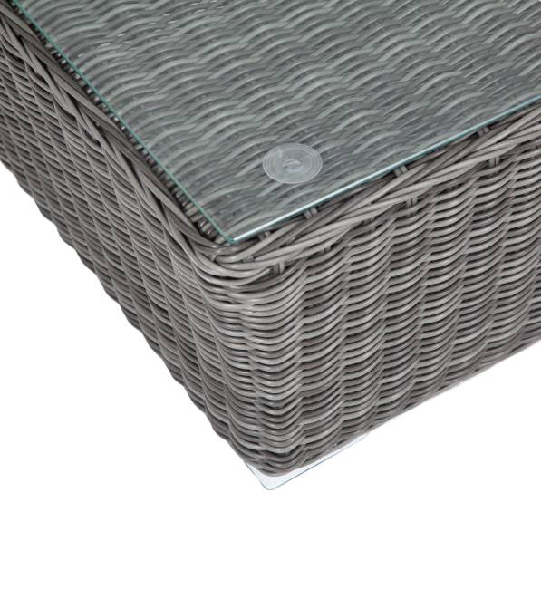 "Капучино" журнальный столик из искусственного ротанга, цвет графит