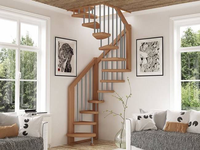 Деревянная лестница ЛВ-1.0 Деревянная лестница ЛВ-1.0