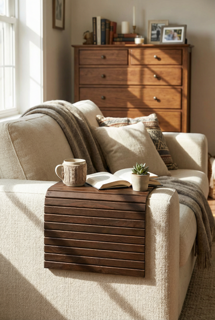 Накладка на диван П 7 средне-коричневый