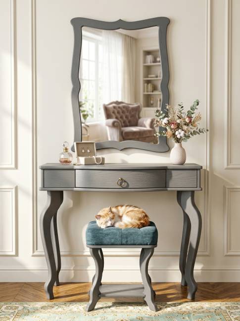 Зеркало навесное Берже 23 серый графит 97 см х 67 см