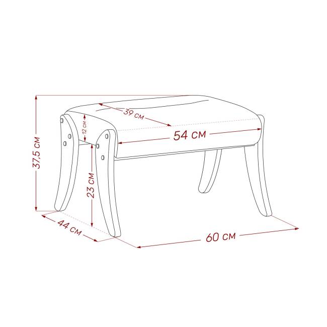 Пуф Leset Дэми Венге Malmo 95