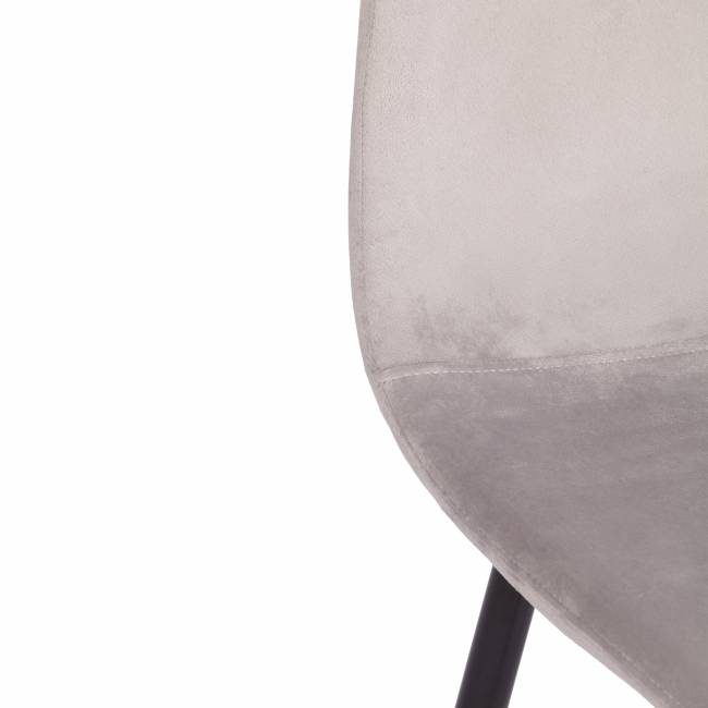 Стул BREEZE (mod. 4724) / 1 шт. в упаковке вельвет/металл, 44 х 53 х 87 см, Light grey (светло-серый) HLR14 / черный светло-серый вельвет/металл Стул BREEZE (mod. 4724) / 1 шт. в упаковке вельвет/металл, 44 х 53 х 87 см, Light grey (светло-серый) HLR14 / черный светло-серый вельвет/металл