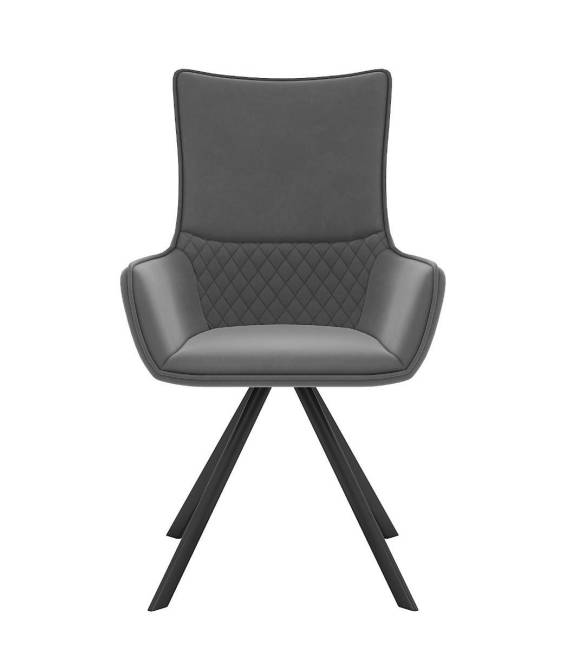 Стул DikLine 289 поворотный E31 серый, ножки черные