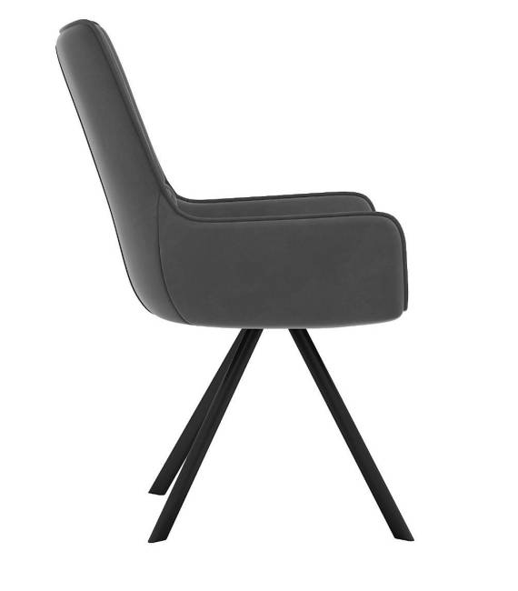 Стул DikLine 289 поворотный E31 серый, ножки черные