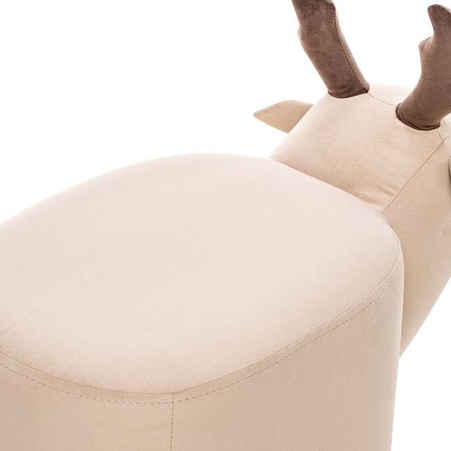 Пуф Leset Оленёнок V18 бежевый, компаньон V23 молочный шоколад Бук