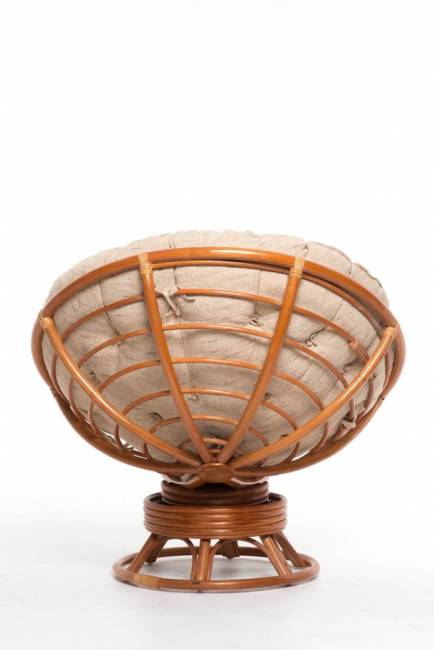 Кресло-качалка "PAPASAN" коньяк с механизмом рогожка