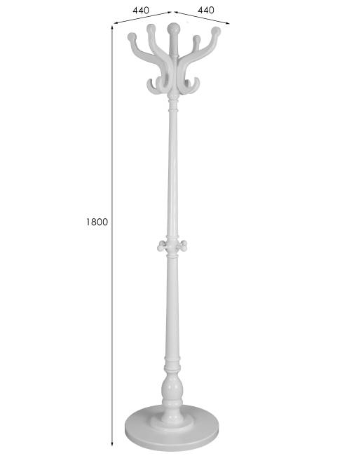 Вешалка напольная В 1Н белый