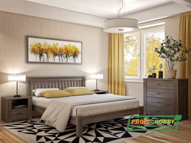 Тумба прикроватная Rino ясень, серый гранит