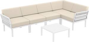 Комплект пластиковой мебели Portofino Lounge Corner белый, бежевый