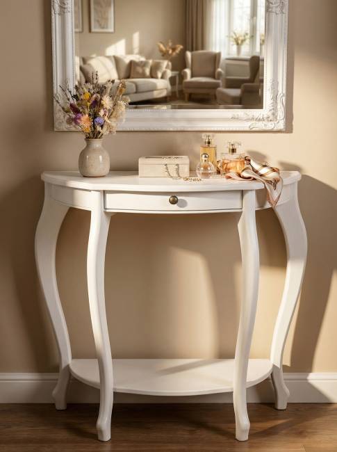 Консоль Элегант молочный дуб Л