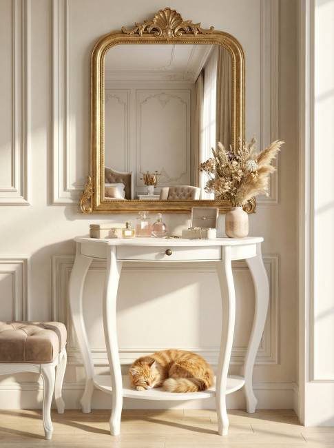 Консоль Элегант молочный дуб Л