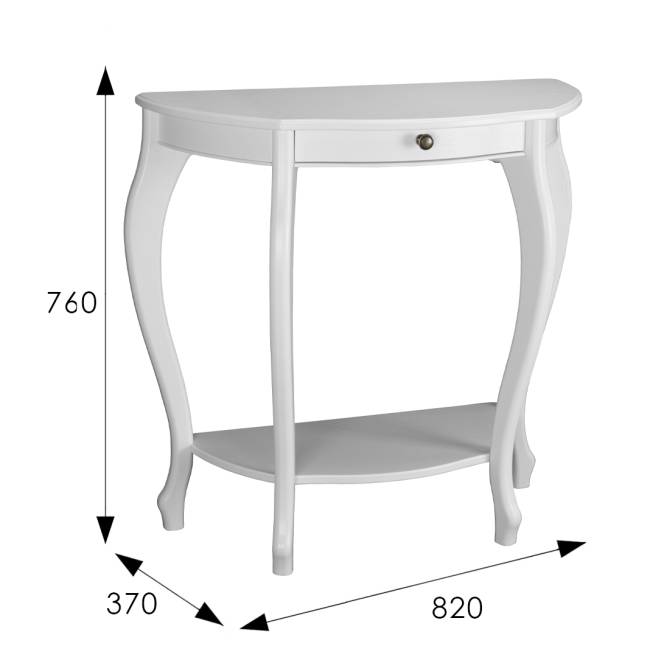 Консоль Элегант молочный дуб Л