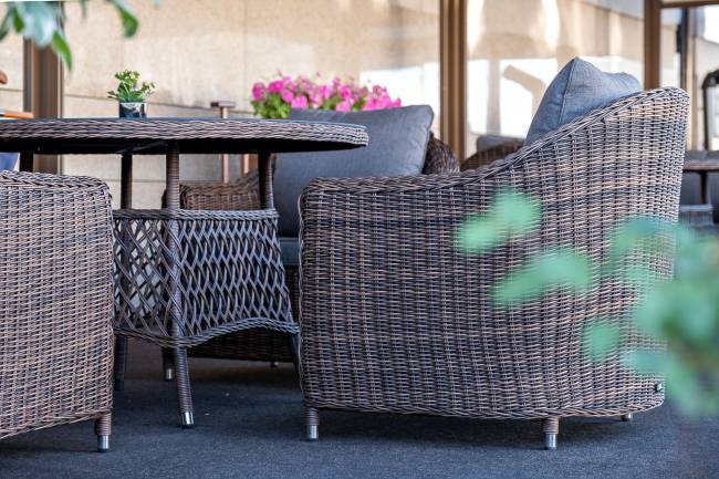 "Кон Панна" кресло из искусственного ротанга, цвет коричневый "Кон Панна" кресло из искусственного ротанга, цвет коричневый