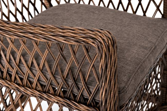 "Эспрессо - 80 L" обеденная группа плетеная, цвет коричневый