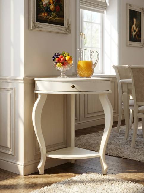 Консоль угловая Элегант дуб шампань Л