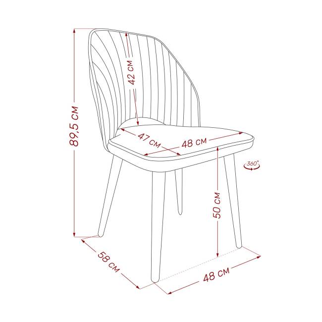 Стул Leset Арман 360 (поворотный механизм) Латте Белый