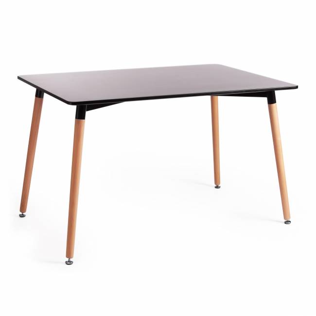 Стол JOHN (mod. T1001) МДФ/дерево, 120 х 80 х 75 см , Black (черный)/ Natural (натуральный) Black (черный)/ Natural (натуральный) МДФ/дерево