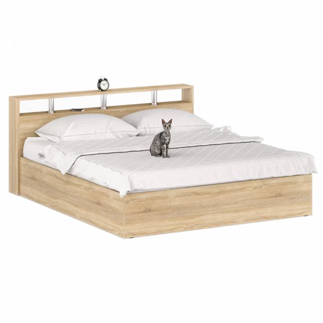 Кровать 1800 Камелия + две тумбы цвет дуб сонома Кровать 1800 Камелия + две тумбы цвет дуб сонома