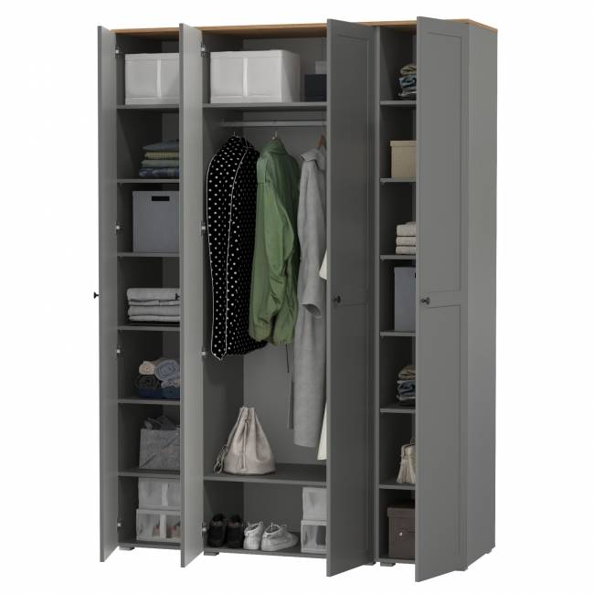 Набор шкафов Остин № 2 цвет серый графит/дуб крафт золотой Набор шкафов Остин № 2 цвет серый графит/дуб крафт золотой