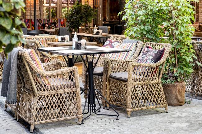 "Латте" плетеное кресло из искусственного ротанга, цвет соломенный