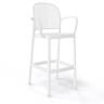 Кресло пластиковое барное Panama B белый 580х590х1140 мм