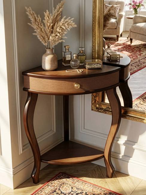 Консоль угловая Элегант орех Л