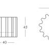 Кашпо пластиковое Gear Pot Standard 550х550х430 мм