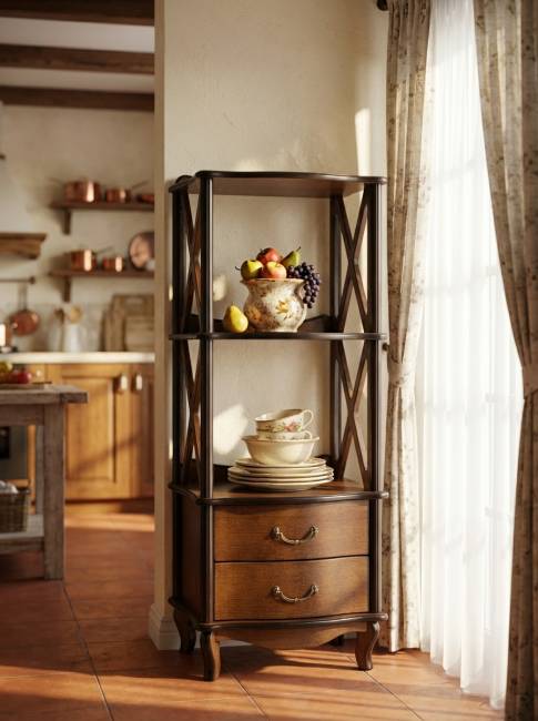 Этажерка Джульетта 2 уровня, орех Л