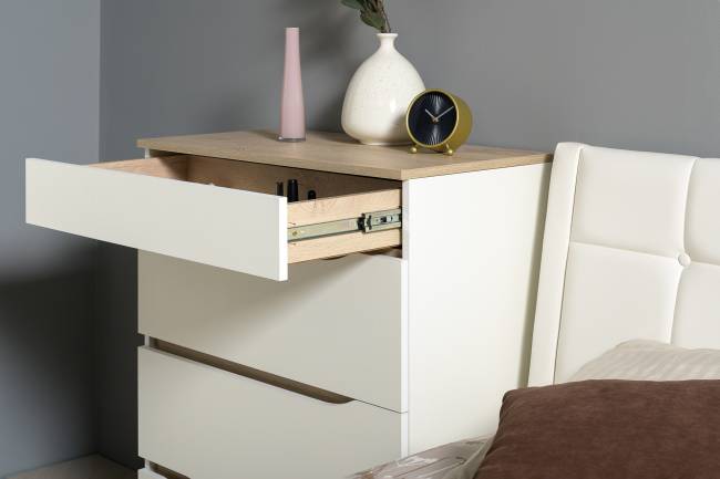 Комод Муссон 13.97 цвет белый/дуб эндгрейн элегантный Комод Муссон 13.97 цвет белый/дуб эндгрейн элегантный